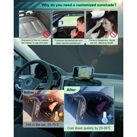 GAFAT V W UP GTI/Seat MII/Skod-a Citigo 2013-2023 2024 Sun Protection Front Windscreen Indoor, Windscreen Parasol Sun Visor, Cooling, UV Protection, Compatible with VW UP Accessories