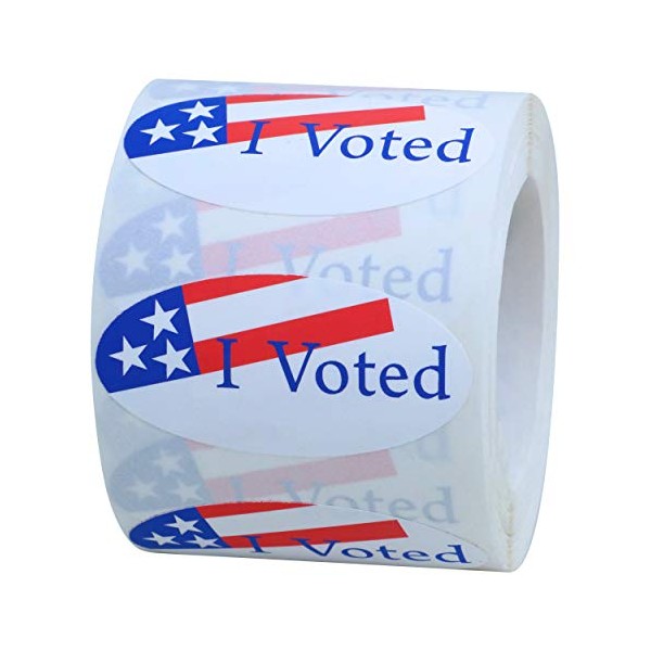 Aleplay I Voted Stickers Election Day Labels 1Ã2 Inch Oval
