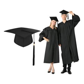 4 Piezas Birrete Sombrero De Graduación Borla Color Negro unitalla unisex graduado hombre mujer