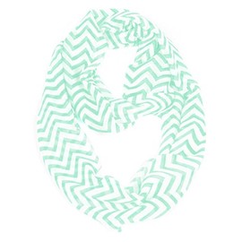 Leisureland Women's Chevron Infinity Scarf Mint