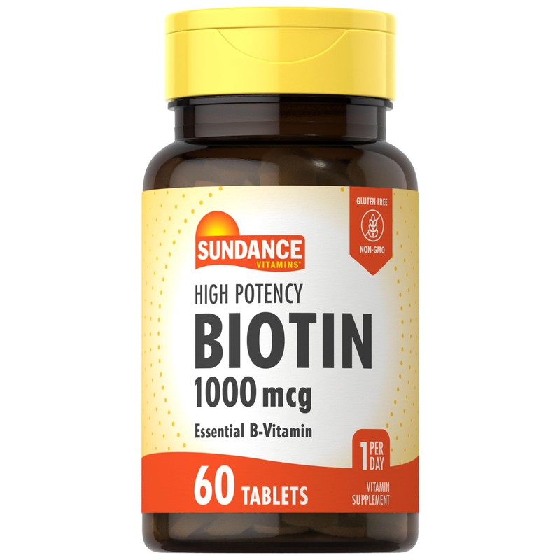 Sundance High Potency Biotin 1,000 mcg Supplement | Essential B