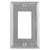 Bryant Electric SS26 1-Gang 1 Decorator/GFCI Opening 302/304 Metallic Wall Plate, Stainless Steel, With Removable White Protective Film