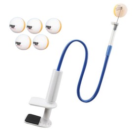 heizi Table Tennis Practice Machine, Ping Pong, For One Person Swing, Swiveling, Includes 5 Spare Balls, Table Fixation, Practice Equipment