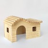 Guinea Pig Wood Hideout Hut with Window Small Animal Wooden