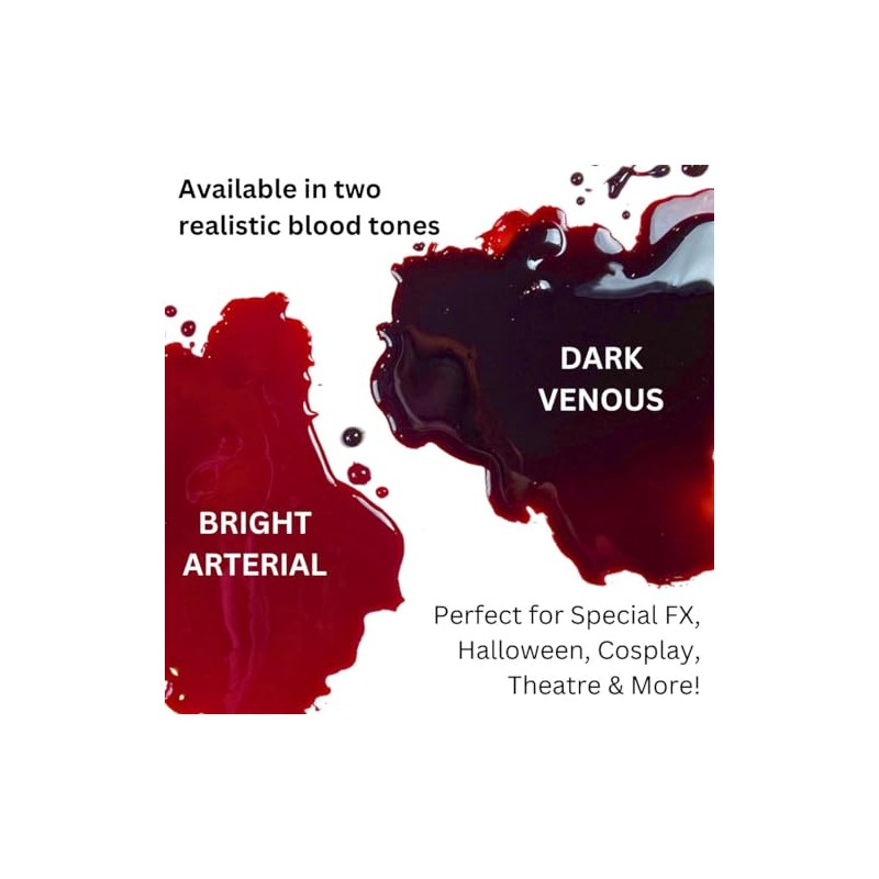 Mehron Makeup Stage Blood with Brush (1 oz) (DARK VENOUS)