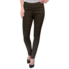 Hybrid & Company Women's Premium Skinny Leggings Stretchy Soft Utility Pants KP44972X Ditsy GEO BLACKMULTI 1X