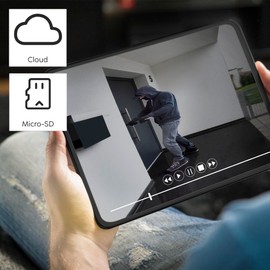 Hama Surveillance Camera (WiFi Camera for Outdoors, Outdoor Camera with Voice / App Control, Weatherproof Outdoor Camera with Light, Motion Sensor, Night Vision, 2-Way Audio, Recording, Full HD) Black