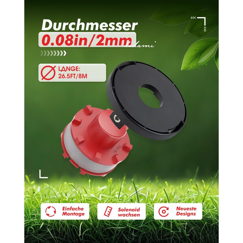 LADAMI Einhell Replacement Thread Spools for Einhell Grass Trimmer, 2