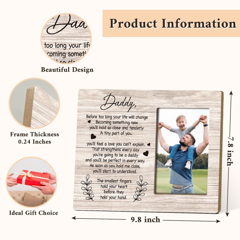 Dad to Be Picture Frame - New Father Gift, You