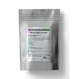 Talsen Chemicals Potassium Bicarbonate Powder (16 Ounce / 454 Grams), Potassium Bicarbonate Food Grade, for Plants, Used in Making Wine, Cakes, Cookies, Sodium-Free Baking Substitute & pH Buffer by Talsen Chemicals