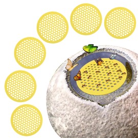 6pcs Floating Bee Island, 7.87 Inch Bee Watering Station, Honeycomb Appearance Design, Light and Floating, Not Easy to Break or Deform, Used for Feeding, Bathing, Outdoor Garden Decoration