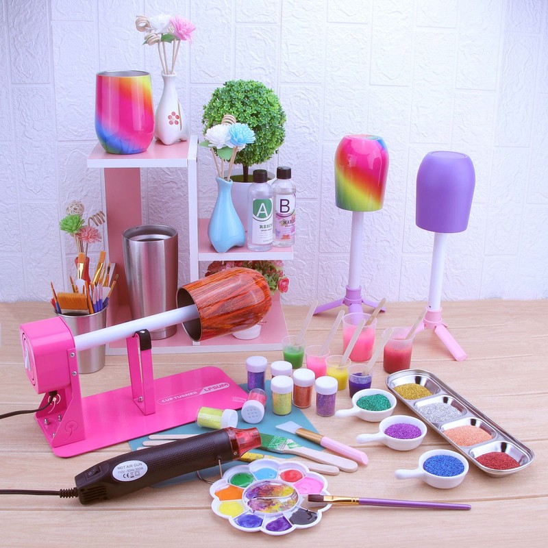 LFSUM Cup Turner Kit for Crafts Tumbler, Tumbler Cup Spinner,
