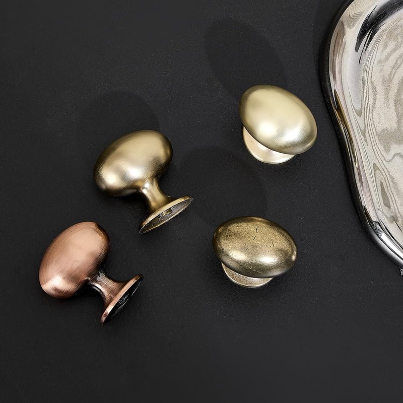 HARPOON Cabinet Hardware Knobs Round Furniture Mushroom Knob - 1.4
