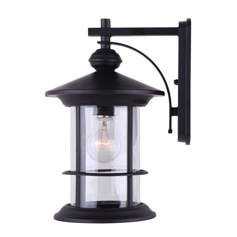 Canarm Treehouse 1-Light Outdoor Lantern, Bronze Finish Wall Mount with