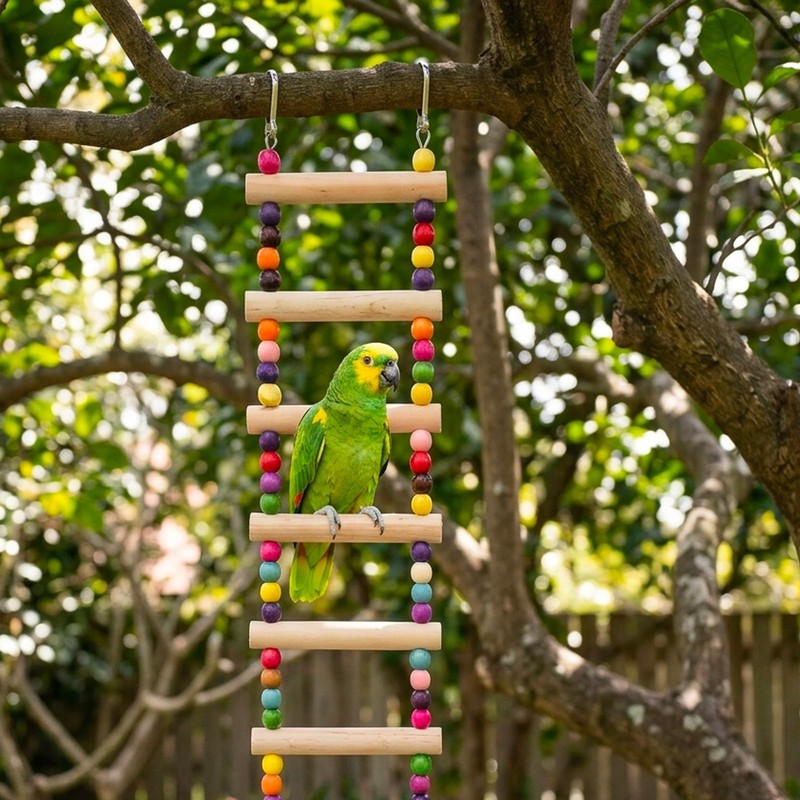 2 Pcs Bird Ladder Set, Bird Cage Ladder for Cage