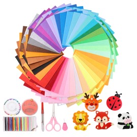80 Colours 10 cm x 10 cm Colourful Felt, Children Non-Woven Felt Pieces, Sewing Felt, Polyester Felt Fabric Felt Pieces for DIY Crafts Sewing Handmade Decoration