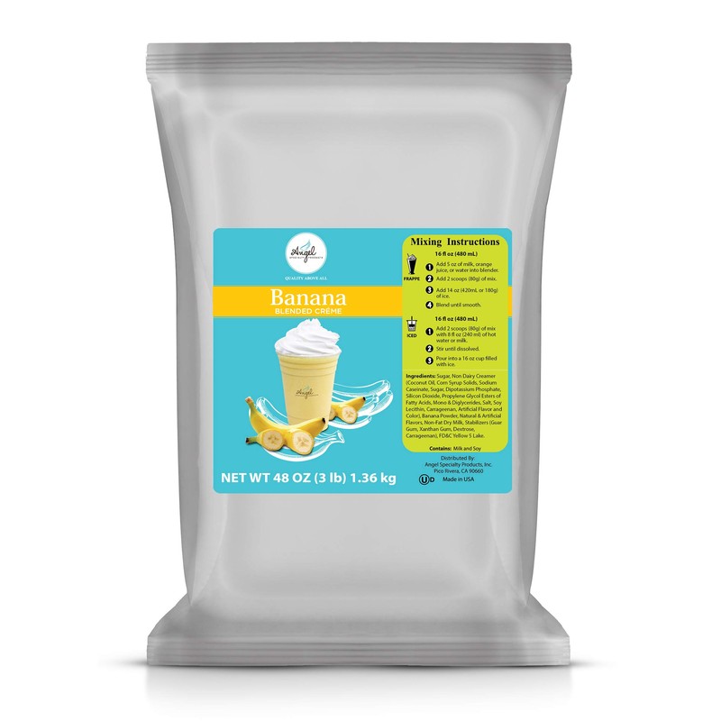 Angel Specialty Products, Blended Smoothie, Frappe Powder Mix, Banana [3