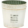 Shinji Ohashi Shoten Tin Pot Ambre Can Pot No. D3.5 White, Approx. φ4.9 x H4.3 inches (12.5 x 11 cm), 10-133