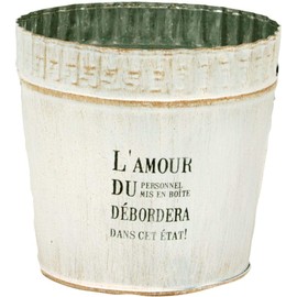 Shinji Ohashi Shoten Tin Pot Ambre Can Pot No. D3.5 White, Approx. φ4.9 x H4.3 inches (12.5 x 11 cm), 10-133