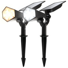 HAPPYJOINT Tierra 2PCS Solar Spotlight Outdoor Waterproof Dimmable Auto Light Bright