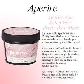 Aperire Mascarilla Coreana Spa Relief Very Pretty Aperire 120g | Limpieza Profunda y Reducción de Poros | Arcilla Blanca Amazónica y Calamina | Contro