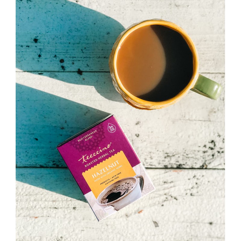 Teeccino Hazelnut Herbal Tea - Rich & Roasted Herbal Tea