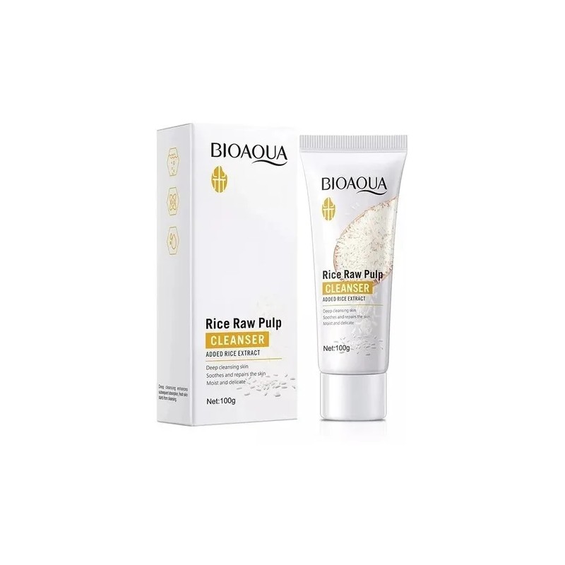Bioaqua Jabón Facial de Arroz, Limpieza Suave e Iluminadora, Todo