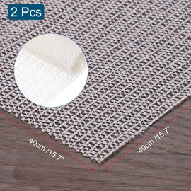 uxcell 16"x16" Non Slip Rug Pads, PVC Non Slip Mat for Hardwood Tile Floor,Seat, Sofa, Rug Pad Grippers, Keep Rugs Safe and in Place,2Pcs