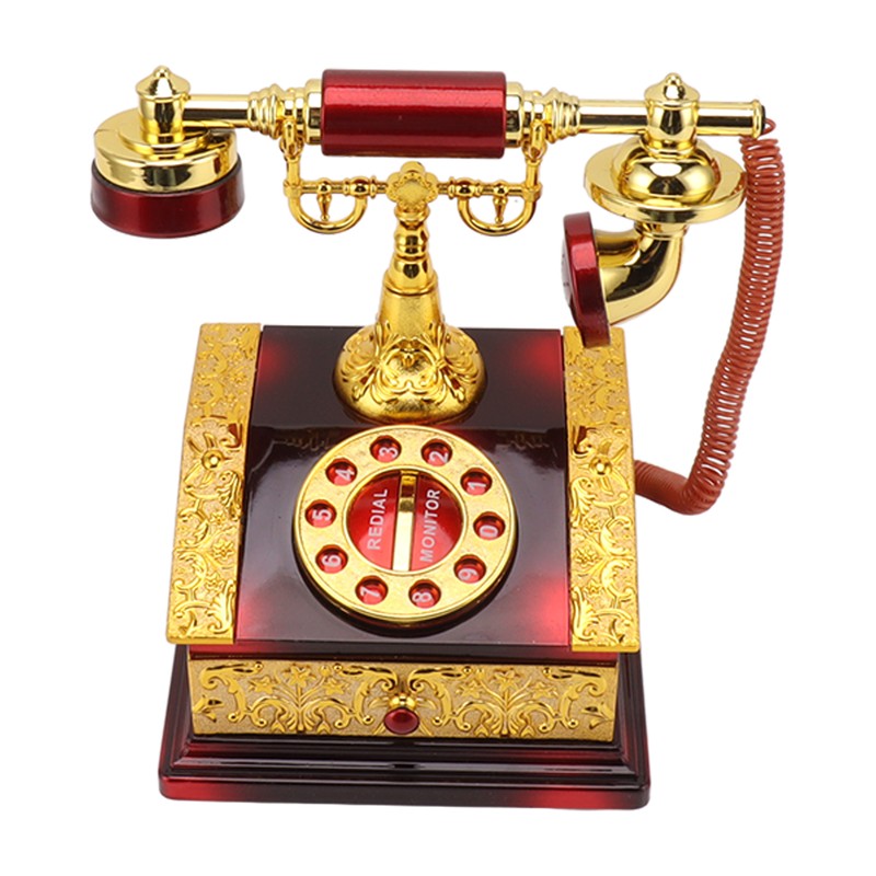 Dial Telephone Shaped Music Box Exquisite Retro Music Jewelry Box