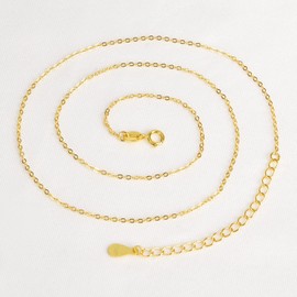 SILBERTALE Fine Gold Chain Sterling Silver 925 Necklace Short Figaro Chain/Venetian Chain/Cord Chain/Link Chain/Snake Chain/Anchor Chain/Singapore Chain/Curb Chain without Pendant Jewellery Chain,