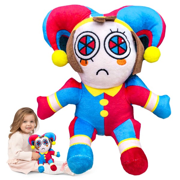 The Digital Circus Plush Toy, 25 cm The Amazing Digital Circus Plush, Pomni Plushies Toy, Plush Cuddly Toy, Amazing Pomni Jax Cuddly Toy, Dolls Toy for Boys Girls Birthday Gifts