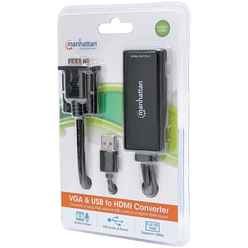 Manhattan AC-5713 Convertidor Video Svga+Audio USB a HDMI,