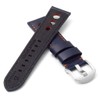 DASSARI M5 Leather Rally Racing Watch Band Strap - Blue