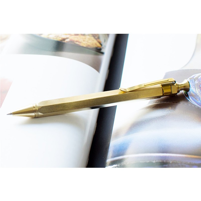 EKLOEN Six-Edge Solid Brass Pen, Sign Pen Ballpoint Pen with