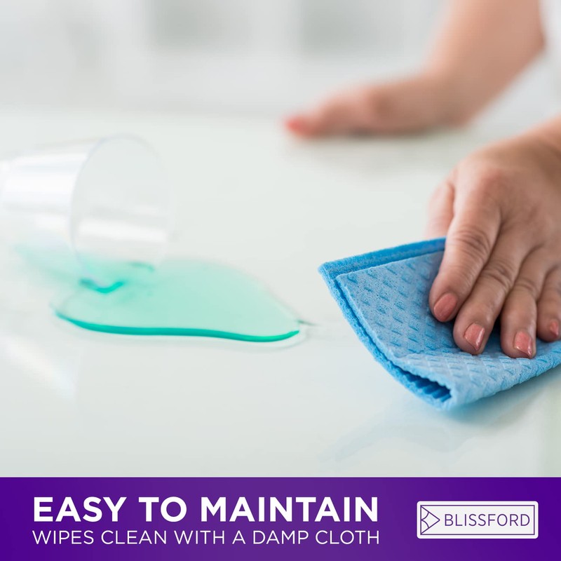 BLISSFORD Plastic Mattress Protector - Heavy Duty, Fitted Vinyl -