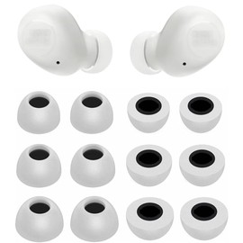 ALXCD Foam Ear Tips Compatible with JBL Vibe Buds Earbuds, 6 Pairs S/M/L Sizes Replacement Soft Noise Isolation Memory Foam Earbuds Tips Eartips Foam Tips, Compatible with JBL Vibe Buds 6 Pairs Gray