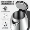 Tetera Eléctrica 2l 1500w 110v Tetera Acero Inoxidable Resistente Cafeteras