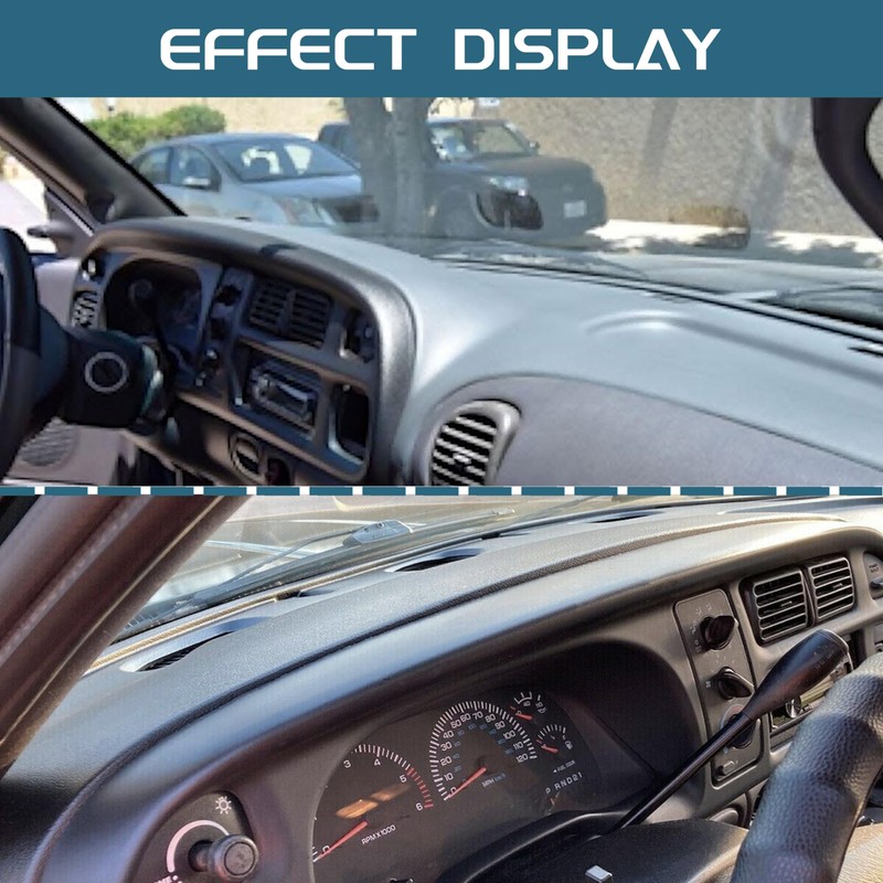 KUAFU Dash Bezel and Bashboard Cover Compatible with 1998-2002 Dodge