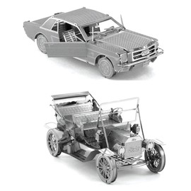 Metal Earth 3D Metal Model Kits Ford Set of 2 - 1965 Mustang and 1908 Model T