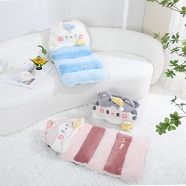 Loismood Cartoon Cat Seat Pads Non Slip Machine Wash Soft Cushion for Bedroom Décor, Gamer and Dining Chairs (35"x17", Grey)