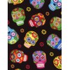 Timeless Treasures Munchies Sugar Skulls GM C1847 Black Fabric