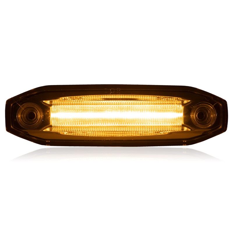 Maxxima Clearance Marker Amber Clear Lens and White Ground Light