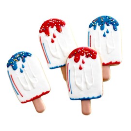1 Dz. Ice Pop Cookies! Loyalty and Liberty Season, Summer Birthday Favors, 4th of July Gift!