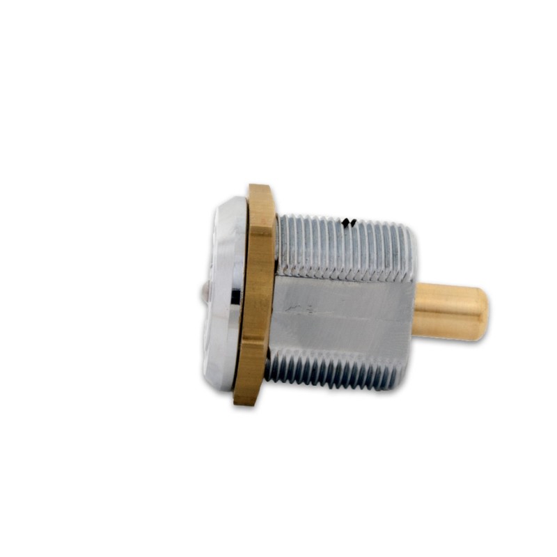 FJM Security 2610B-KD Tubular Push Lock with Chrome Finish, Keyed