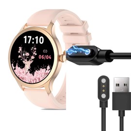 Blueshaweu Magnetic Charger Compatible with Tensky Smart Watch, Magnetic USB Charger 3.3M Compatible with Tensky 1.32 Inch Smartwatch (Black and Black)