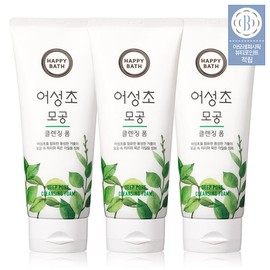 Happy Bath Rice & Houttuynia Cordata & Bamboo Forest Cleansing Foam 200g 3-Pack (Optional) - 03 Bamboo Charcoal Cleansing Foam 200G 3 Packs / 해피바스 라이스&어성초&대나무숲 클렌징폼 200G 3입(옵션) - 03 대나무숯 클렌징폼 200G 3입