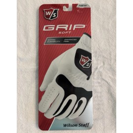 Wilson W/S Wilson Staff Grip Soft White Golf Glove, Mens, RH, Medium, New