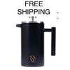 Stone & Clay Modern French Press - Black Stainless Steel