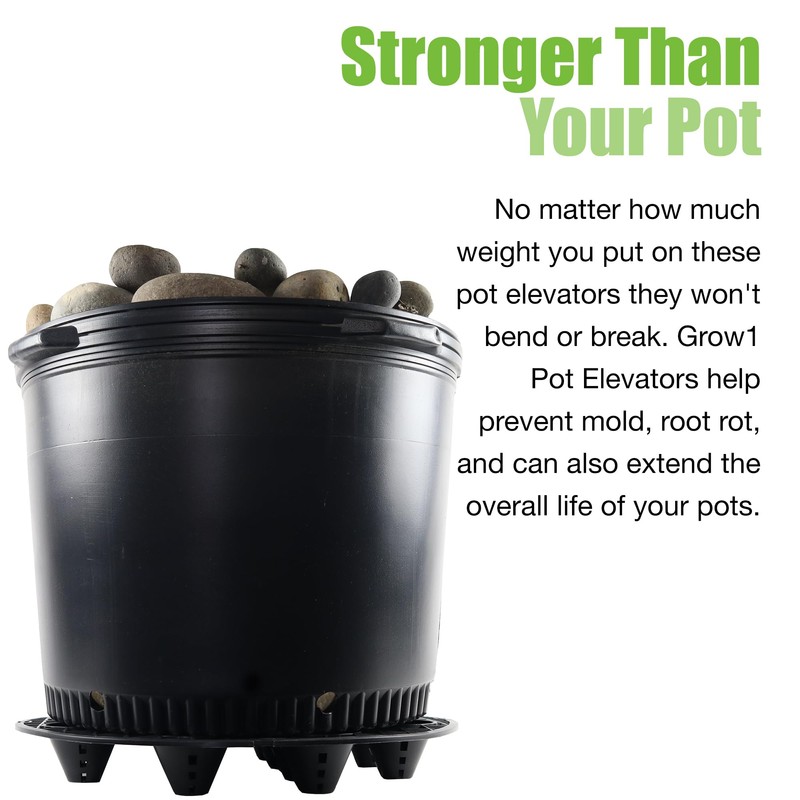 Grow1 21.5-Inch Pot Elevators for Plants (6-Pack)