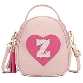 KKXIU Purse Gifts for Girls Cute Little Girl Crossbody Bag Heart Kids Small Backpack with Tassel (Z)